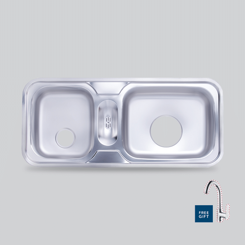 حوض مطبخ ستانليس ستيل ـ ماركة هانز الكوري مقاس 49*110 موديل - ISB 1100