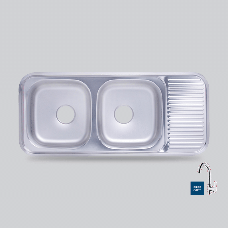 حوض مطبخ ماركة هانز الكوري مقاس 48*110 موديل ISD 1100