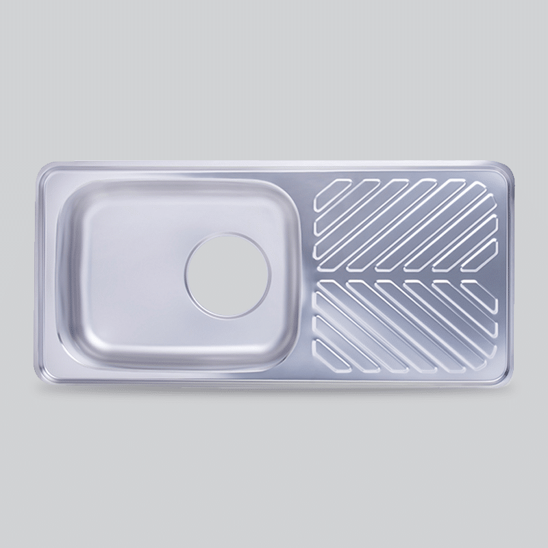 حوض مطبخ هانز استانلس ستيل مقاس - 48 × 100 سم - موديل - ISS 1000