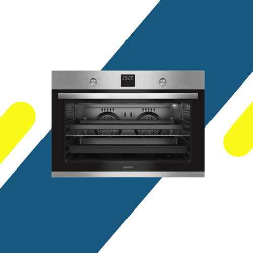 فرن غاز بلت إن ليفون 90 سم بترموستات وأمان كامل – مروحتين Turbo – تنظيف تحفيزي – موديل 1612001