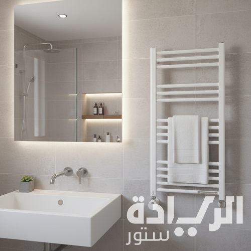 دفاية كهربائية بيضاء بيورتي 750 وات - تصميم أنيق وتجفيف فعال للمناشف