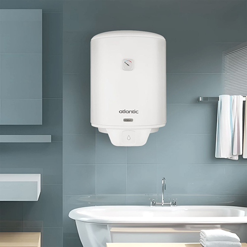 سخان مياه كهربائي اتلانتيك اوبرو، 80 لتر، ابيض - 2000 وات - 8514130