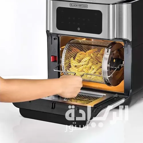 قلاية هوائية بلاك أند ديكر ايرو فراي مع فرن ديجيتال – 12 لتر – 1500 واط – موديل - AOF100