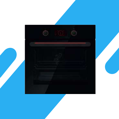 فرن هانز بلت ان كهرباء مقاس 60 سم تصميم زجاجي اسود موديل - HANS OGO204.12S.C