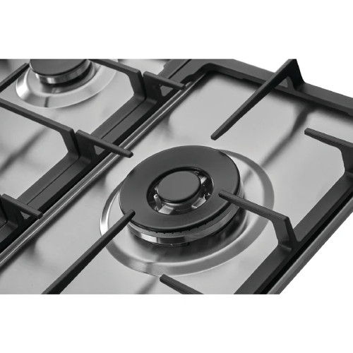 مسطح غاز بلت إن هانز 90 سم ستانلس ستيل – 5 شعلات + شعلتي ووك - موديل - HANS BROGHO L INOX