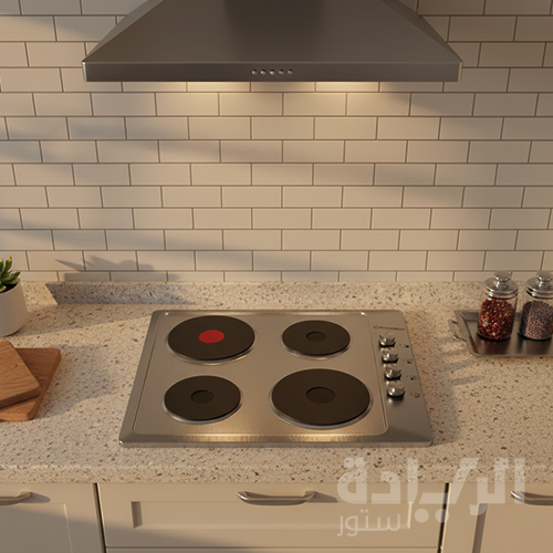 مسطح كهرباء إيكوماتيك بلت إن 60 سم – 4 بلاطة – ستانلس ستيل – موديل – ES603