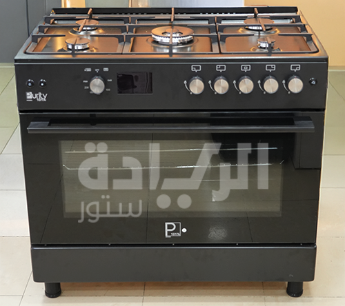 بوتاجاز غاز فري ستاند 90 سم من بيورتي - أسود – 5 شعلات – سعة 120 لتر – أمان كامل – موديل - FRGG9050 BL