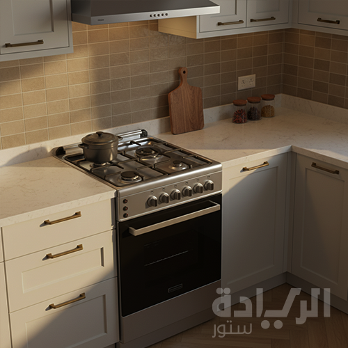 بوتاجاز إيكوماتيك غاز 4 شعلات – فرن غاز كبير 120 لتر – ستانلس ستيل – موديل – FS6104M