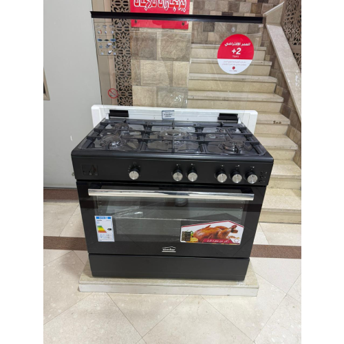 بوتاجاز سيمفر 5 شعلات ساباف 60×90 أسود - فرن وشواية مع إشعال ذاتي وثرموستات - موديل - FS9060BLGI-03