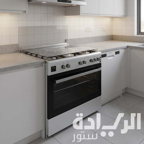 بوتاجاز سيمفر غاز استانلس 60×90 سم – 5 شعلات ساباف إيطالية مع شواية دجاج بالموتور - موديل - FS9060SGI-02