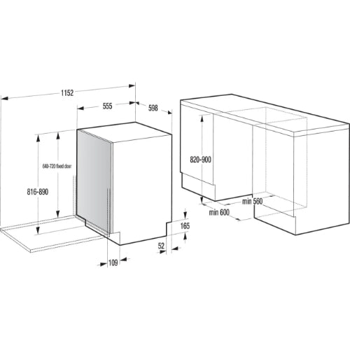غسالة أطباق بلت إن جورينيا – 14 فرد – 60 سم – ستانلس ستيل موفر للطاقة - موديل - GV642D61