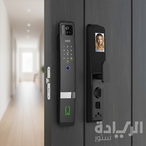 قفل باب ذكي هانز ببصمة الوجه - ألومنيوم فاخر بطرق فتح متعددة (بصمة، بطاقة، كلمة مرور) - موديل - H20