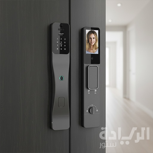 قفل باب ذكي هانز بالتعرف على الوجه – فتح بالبصمة، البطاقة، وكلمة المرور – خامة ألومنيوم قوية – موديل – H30