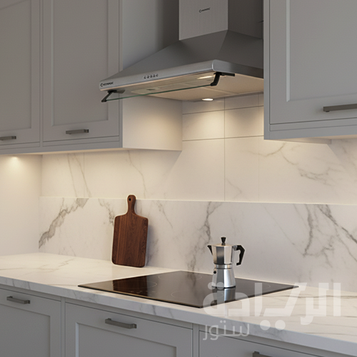 شفاط مطبخ إيكوماتيك 60 سم فلات ستانلس ستيل – 2 موتور – قوة شفط 650 م³/س – 3 سرعات – موديل - H66NCF