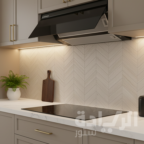 ايكوماتيك شفاط مطبخ مسطح ديكوري 90 سم ـ كريستال أسود قوة 500 م3/ساعة - موديل - H9205GLB