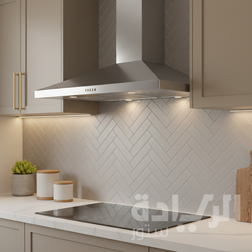 شفاط مطبخ إيكوماتيك مدمج هرمي 90 سم ستانلس ستيل بقوة شفط 500 م³/ساعة موديل - H9205NB