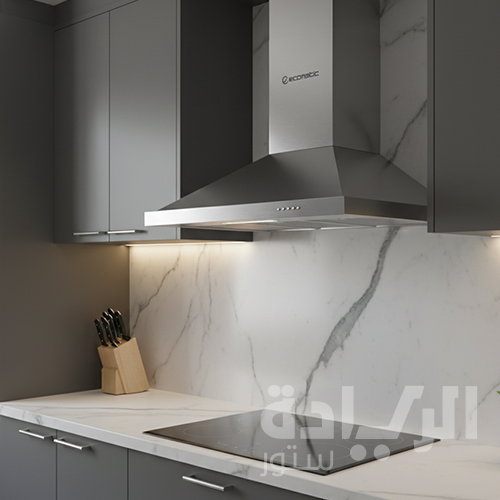 شفاط مطبخ هرمي إيكوماتيك 90 سم ستانلس ستيل – قوة شفط 1000 م³/س – H9310B