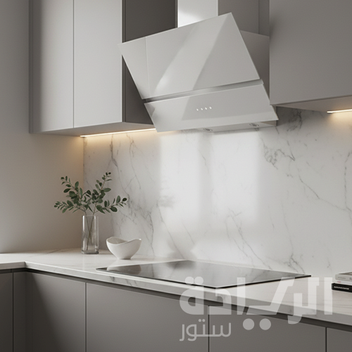 شفاط مطبخ إيكوماتيك ديكوري مائل – ستانلس ستيل – 90 سم – قوة شفط 650 م³/ساعة – ستيك تاتش – 3 سرعات – H96ZXL