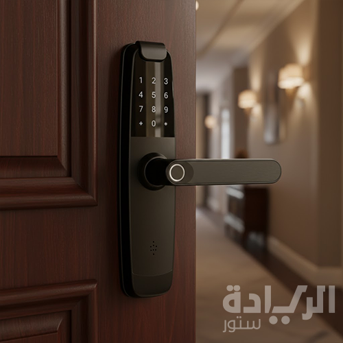 قفل باب ذكي هانز – فتح بالبصمة، الكارت، الرقم السري، والمفتاح – مقاس 260×62×75 مم – موديل – HR-02
