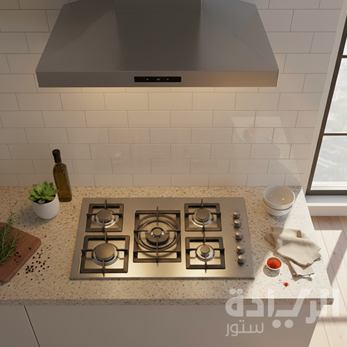 مسطح كيتشن لاين بلت إن غاز 5 شعلة استانلس ستيل 90 سم – ZP.JN5020