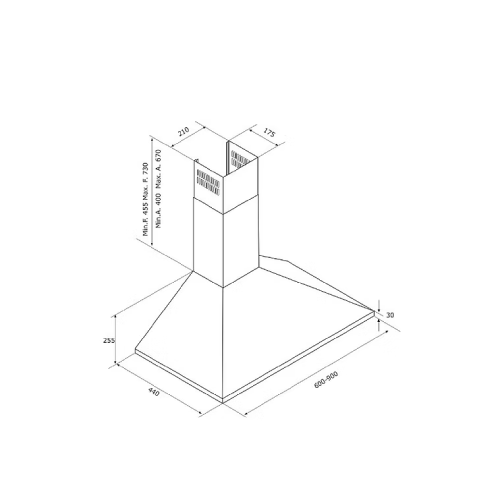 بيست إير شفاط مطبخ هرمي - 90 سم - قوة شفط 1200 م³/س - 1 موتور - موديل - KLS4X 9024PB INOX