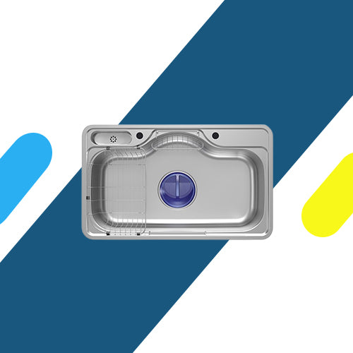 حوض مطبخ تركي من كيتشن لاين استانلس ستيل مقاس 85 × 51.5 سم موديل - M001