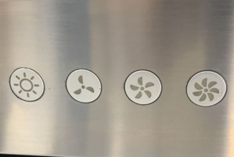 شفاط مطبخ إيكوماتيك هرمي ستانلس ستيل 60 سم بقوة شفط 650 م³/ساعة موديل - H66D