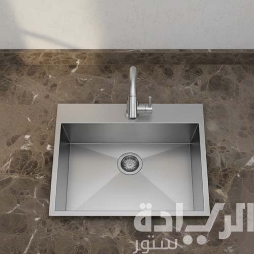 حوض مطبخ كورجي بيورتي ستانلس ستيل 304 – 60×50 سم – صناعة تركية موديل - PK009