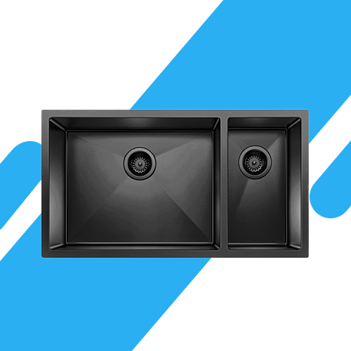 حوض مطبخ كورجي - اسود - بيورتي ستانلس ستيل 304 – 79×44 سم – موديل - PKD006-BLK