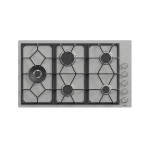 مسطح غاز بلت إن فيمس 5 شعلة استانلس 90 سم شعلات سباف إيطالية وإشعال ذاتي – موديل – RT 231