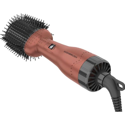 فرشاة تكثيف الشعر راش براش V2 PRO – سيراميك أيوني، 1300 واط، تصميم بيضاوي، روز جولد