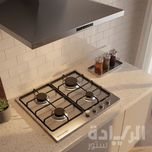 بوتاجاز غاز بلت إن إيكوماتيك S603BS – 4 شعلة – ستانلس ستيل – 60 سم – إشعال أوتوماتيكي وأمان كامل
