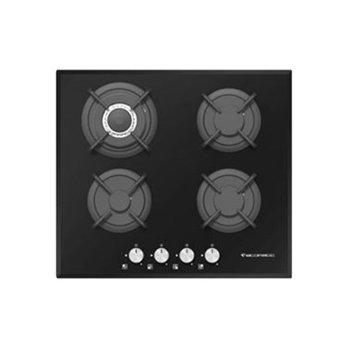 مسطح غاز إيكوماتيك بلت إن – 60 سم – 4 شعلات – كريستال أسود – موديل – S607RC