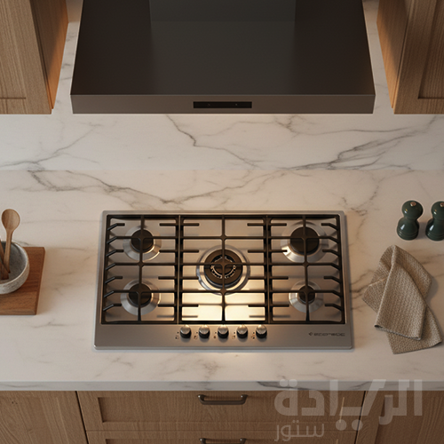 مسطح غاز إيكوماتيك بلت إن – 90 سم – 5 شعلة – ستانلس ستيل – موديل – S903C