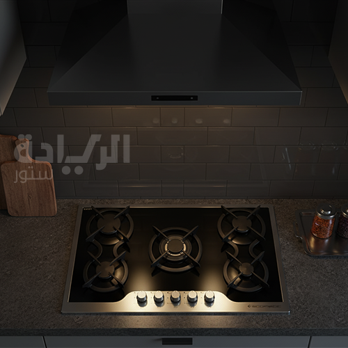 بوتاجاز إيكوماتيك بلت إن غاز 5 شعلات – مقاس 90 سم – أمان كامل وإشعال أوتوماتيكي – موديل – S917IDC