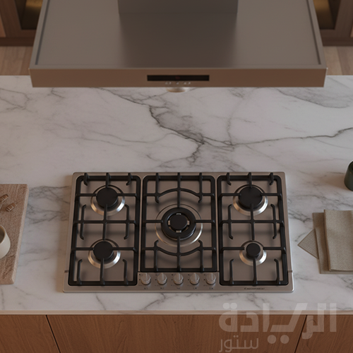 بوتاجاز بلت إن غاز إيكوماتيك – 90 سم فضي – 5 شعلات ستانلس ستيل – موديل – S933C