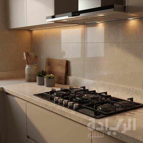 مسطح غاز بلت إن إيكوماتيك 92 سم كريستال أسود X-LARGE – 5 شعلات SABAF – إشعال أوتوماتيك وأمان كامل S997XLC