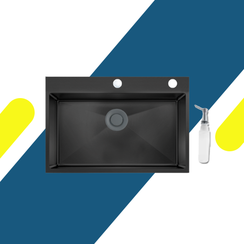 حوض مطبخ بيورتي hand made SQH 90 BL