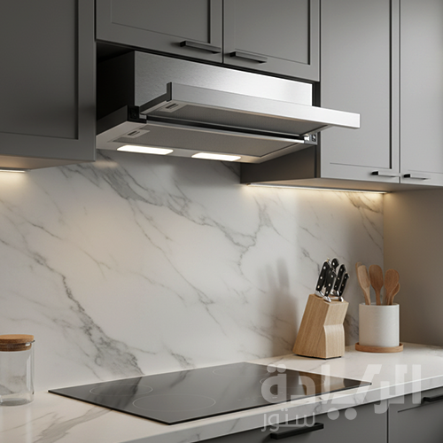 شفاط بلت إن تلسكوبي من إلبا – 90 سم، قوة شفط 550 م³/ساعة، إضاءة LED، - TCH 920 X