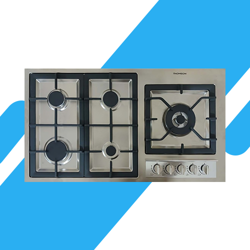 مسطح بلت إن غاز طومسون – 90 سم – 5 شعلات ووك – استانلس ستيل – موديل –TH9G5VC/S BOX-CKD