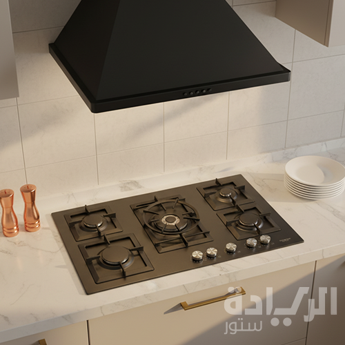 مسطح بلت إن كيتشن لاين 5 عيون غاز أسود 90 سم – تصميم إيطالي – موديل – ZP.J5020BK