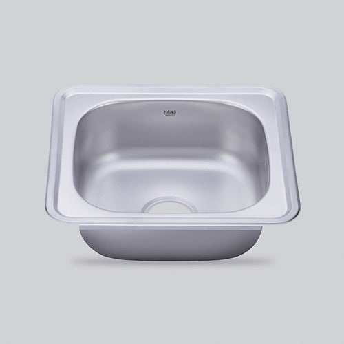حوض مطبخ هانز كوري استانلس ستيل 304 مربع مقاس 48×43 سم – موديل - ISS 480
