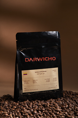 حبوب قهوة كاملة كولومبي أرابيكا 100% – درويتشو كوفي – 250 جرام