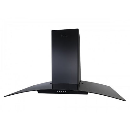 شفاط مطبخ زجاجي أسود 90 سم قوة شفط 1000 م³/ساعة من بيورتي – ستانلس + كريستال – موديل – CAPPE BL