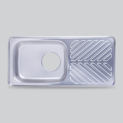 حوض مطبخ هانز استانلس ستيل مقاس - 48 × 100 سم - موديل - ISS 1000