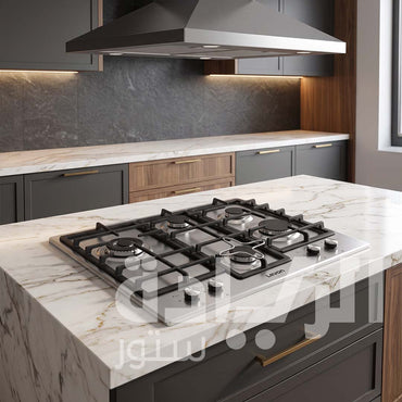 Levon Built-in Gas Hob 60 cm - 4 WOK Burners, High Quality Stainless Steel - Model 1611001