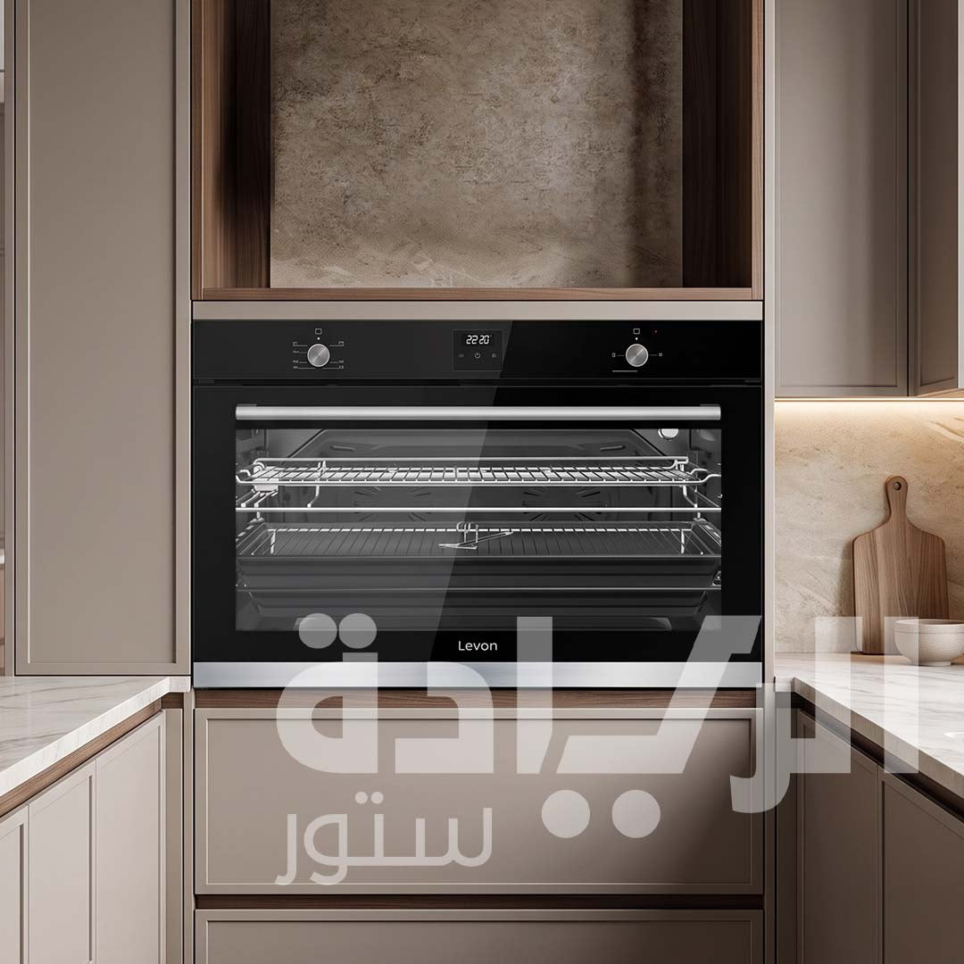 Levon 90 cm Built-in Gas Oven with Full Safety, Triple Glass, LOW-E, and Two Turbo Fans - Model 1612002