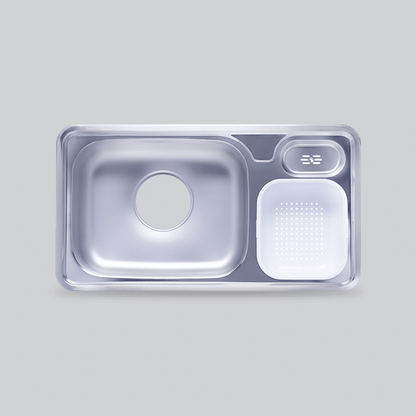 حوض مطبخ هانز الكوري – ستانلس ستيل 304 – 48 × 87 سم – NISD870 – 2 عين + صفاية