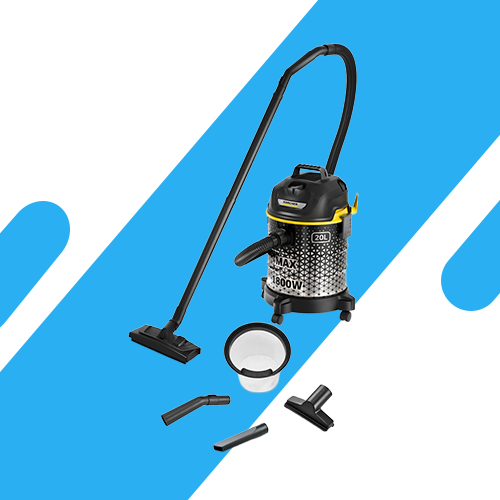 مكنسة كارشر البرميلية DVAC 1800 – قوة 1800 وات – خزان معدني (تحمل شاق)