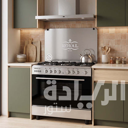 Royal Gas Crystal Cast Cooker 80 cm Stainless Steel with Heat Distribution Fan - 2010224